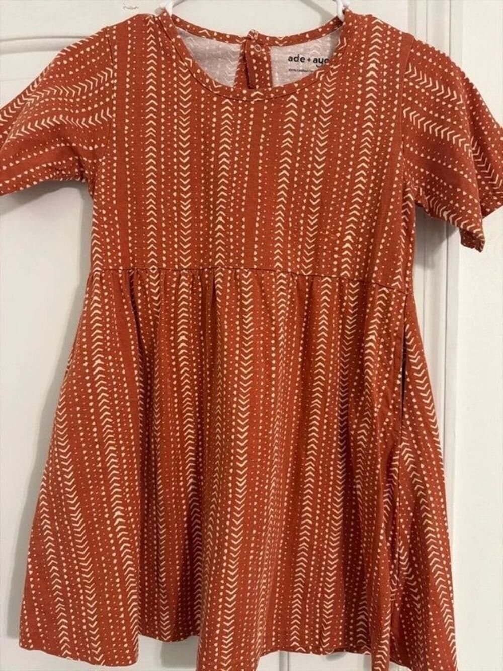ade + ayo Girls Size 10 Geometric Print Babydoll Dress